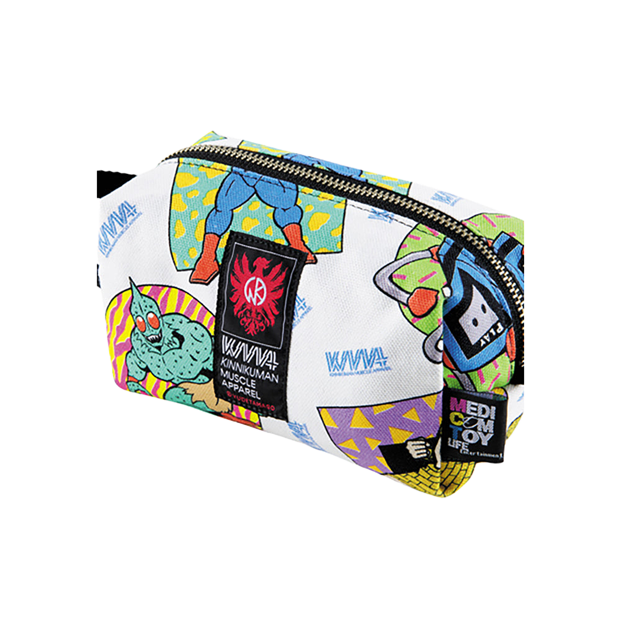 MLE KINNIKUMAN シリーズ KINNIKUMAN TRAVEL POUCH WHITE/BLACK