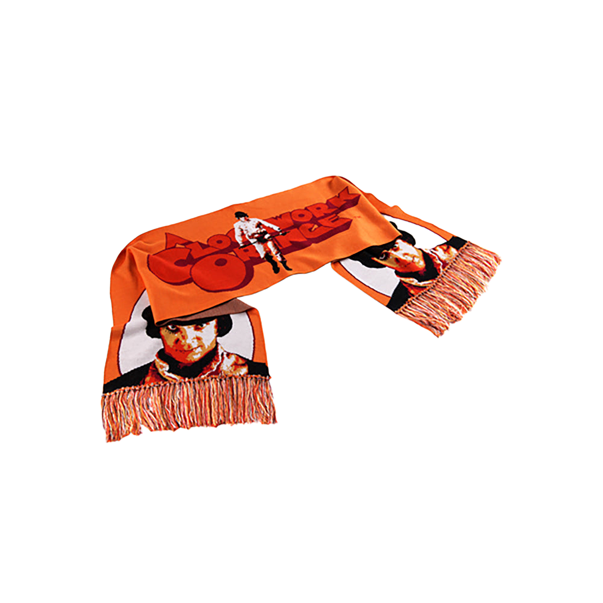 KNIT GANG COUNCIL "A CLOCKWORK ORANGE" KNIT SCARF "ALEX" BLACK／ORANGE