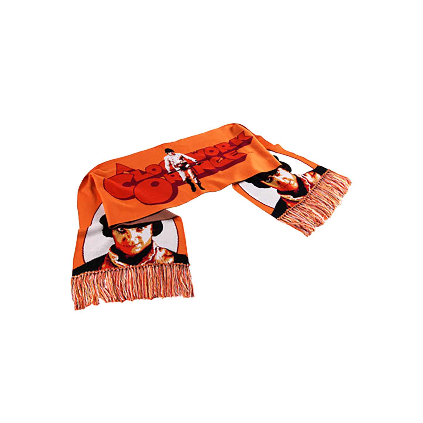 KNIT GANG COUNCIL "A CLOCKWORK ORANGE" KNIT SCARF "ALEX" BLACK／ORANGE