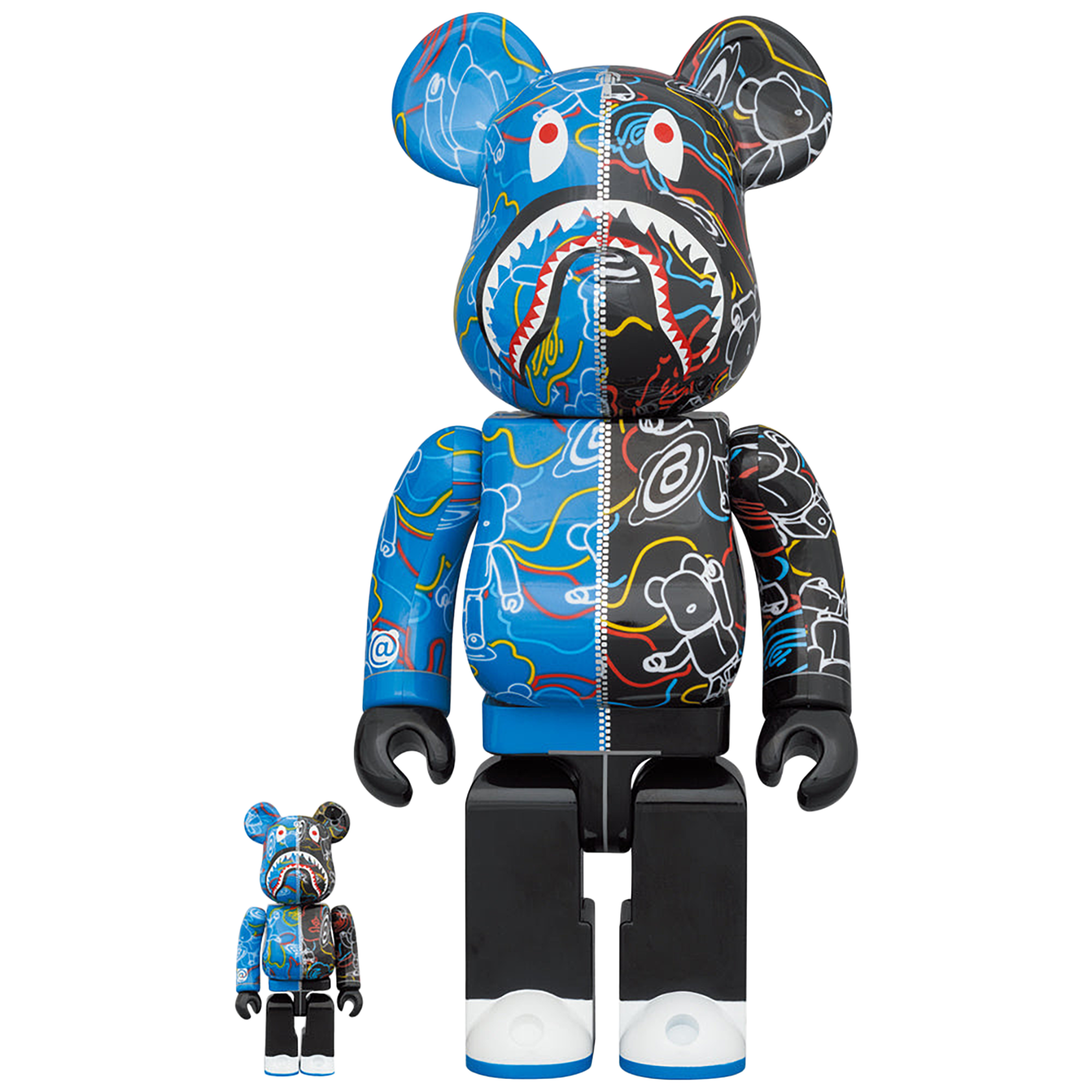 BAPE(R) BE@RBRICK LINE CAMO SHARK 100％ & 400％