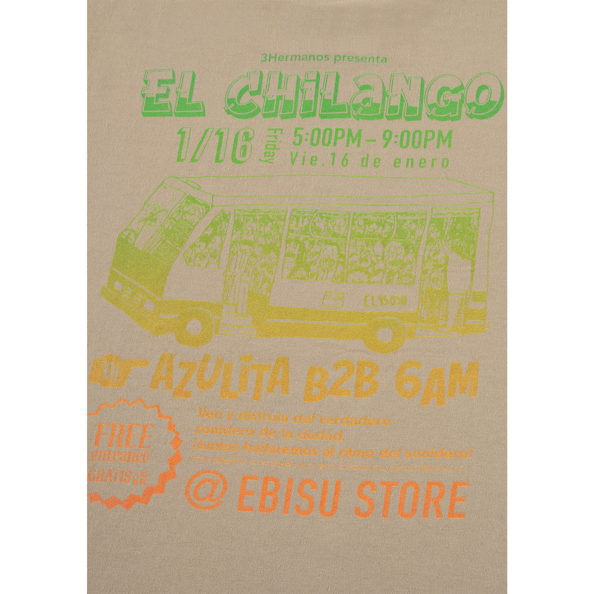 MLE × TACOS 3Hermanos T-SHIRT D《2026年11月発売予定》_3