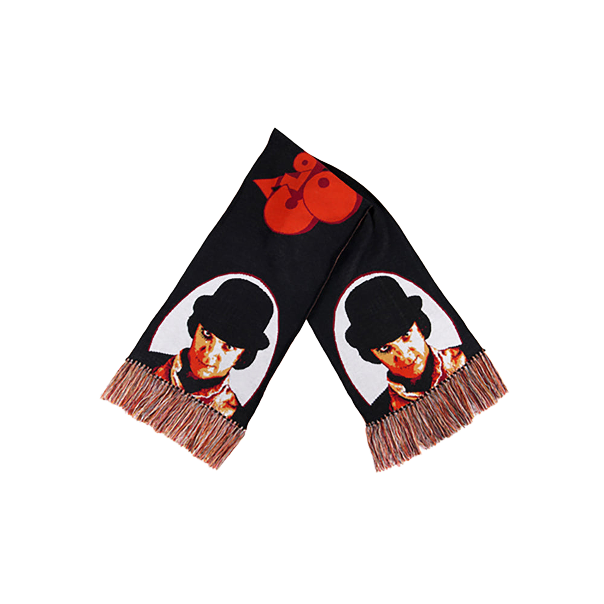 KNIT GANG COUNCIL "A CLOCKWORK ORANGE" KNIT SCARF "ALEX" BLACK／ORANGE
