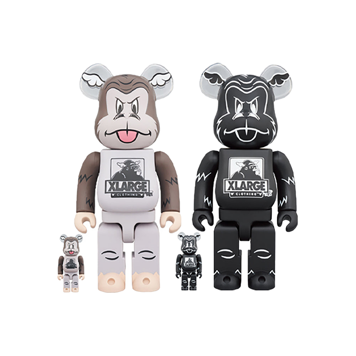 BE@RBRICK XLARGE × D*Face 100％ & 400％ BROWN/BLACK