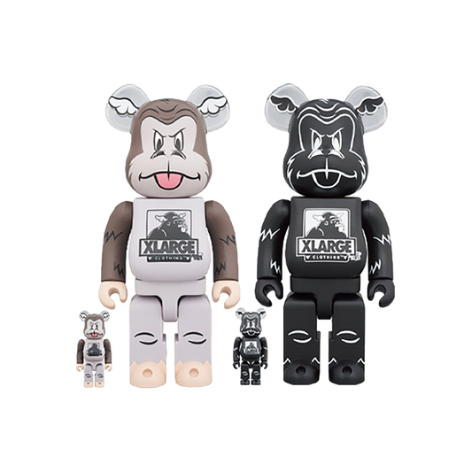 BE@RBRICK XLARGE × D*Face 100％ & 400％ BROWN/BLACK