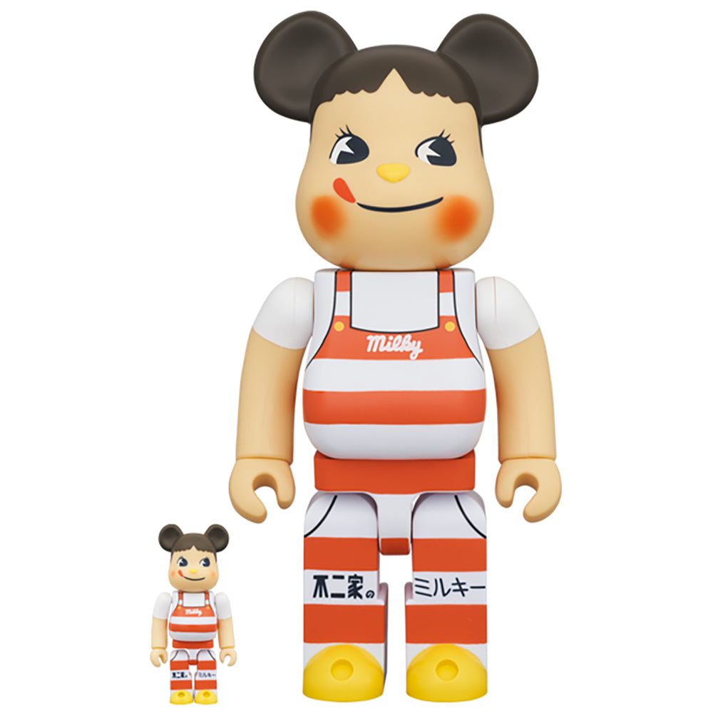 BE@RBRICK ペコちゃん ミルキー三角帽子デザイン 100％ & 400％_0