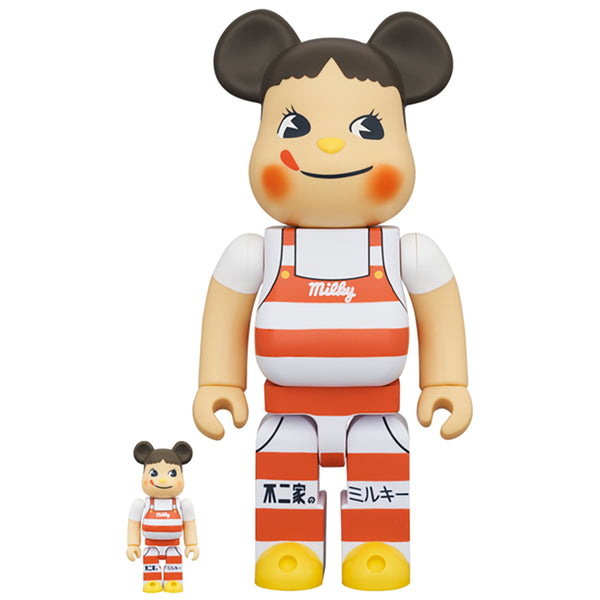 BE@RBRICK ペコちゃん ミルキー三角帽子デザイン 100％ & 400