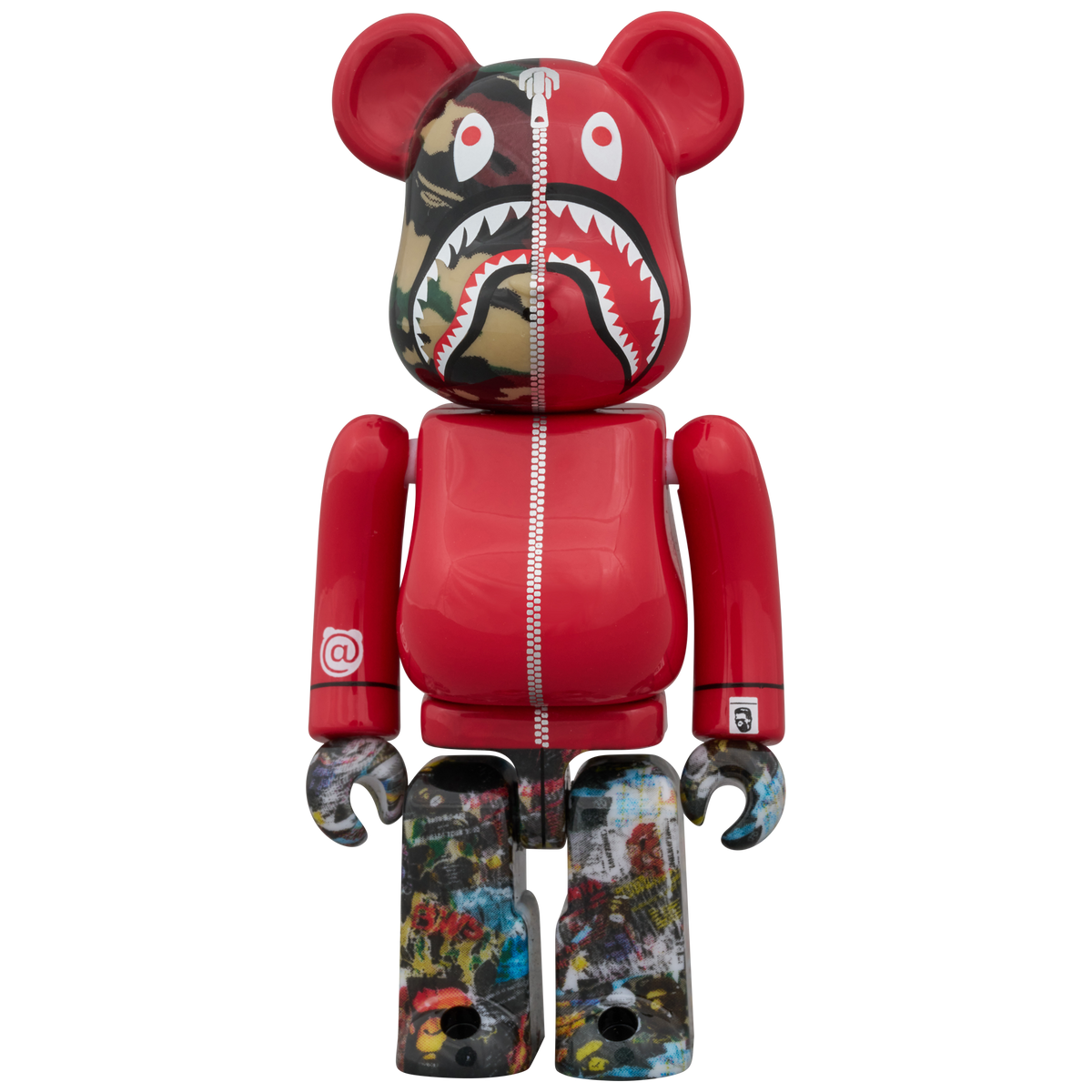 BE@RBRICK BAPE(R) LEGACY CAMO SHARK GRAY／RED／NAVY 100％ & 400％ 3 PCS SET
