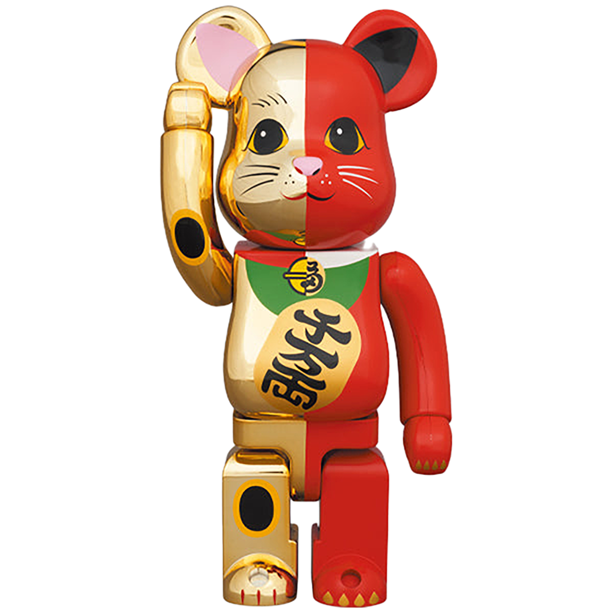 BE@RBRICK Manekineko Gold×Red 100％ & 400％