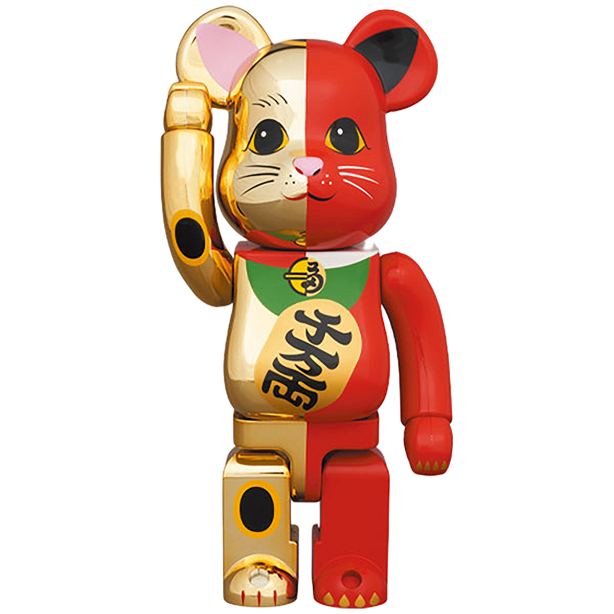 BE@RBRICK Manekineko Gold×Red 100％ & 400％
