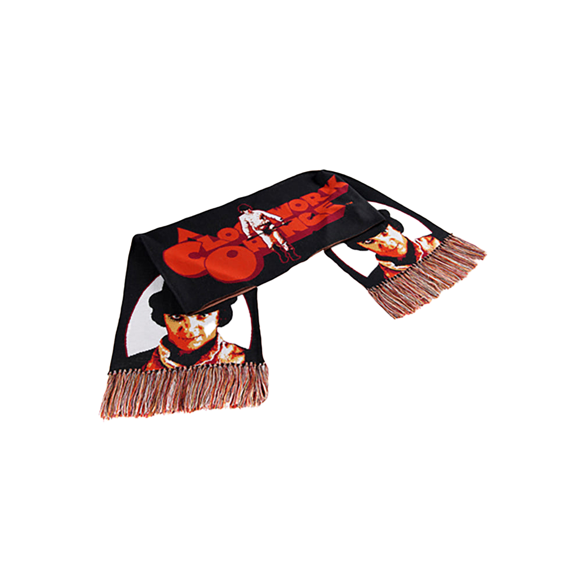 KNIT GANG COUNCIL "A CLOCKWORK ORANGE" KNIT SCARF "ALEX" BLACK／ORANGE