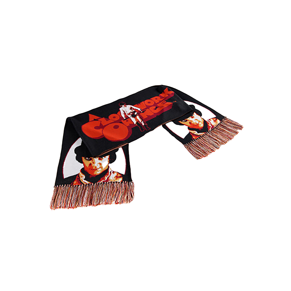 KNIT GANG COUNCIL "A CLOCKWORK ORANGE" KNIT SCARF "ALEX" BLACK／ORANGE