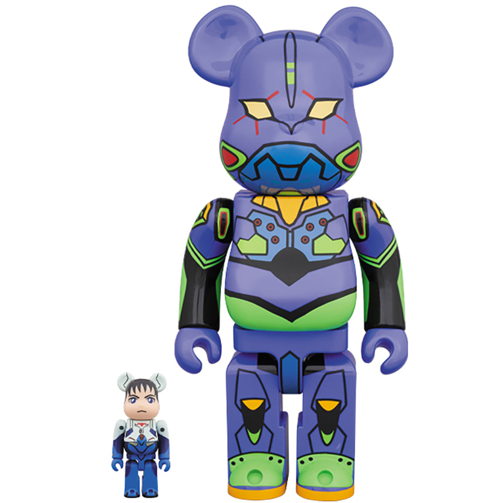 BE@RBRICK 碇シンジ100％ & エヴァンゲリオン初号機400％_0