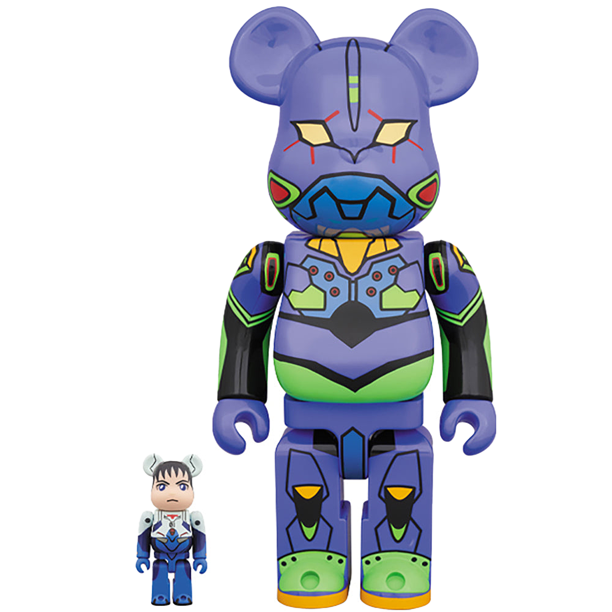 BE@RBRICK 碇シンジ100％ & エヴァンゲリオン初号機400％