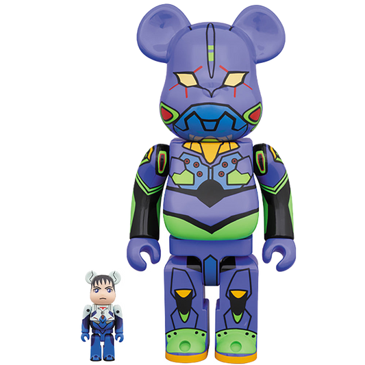 BE@RBRICK 碇シンジ100％ & エヴァンゲリオン初号機400％