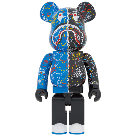 BAPE(R) BE@RBRICK LINE 迷彩鲨鱼 1000%