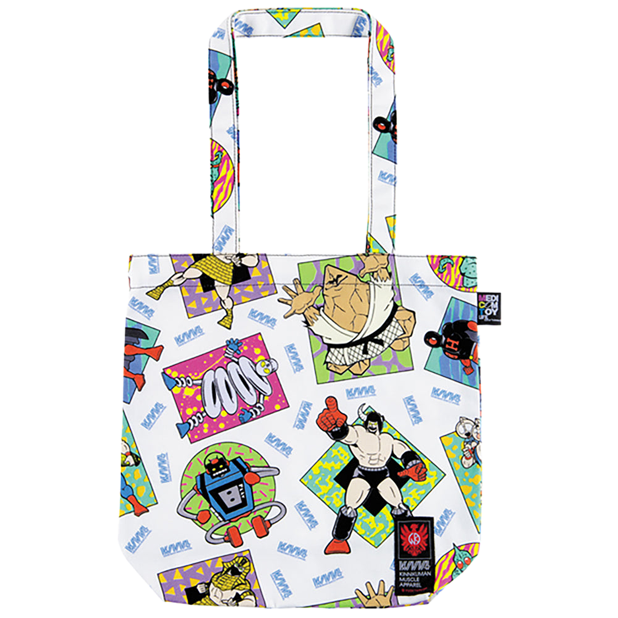 MLE KINNIKUMAN シリーズ KINNIKUMAN TOTE BAG WHITE/BLACK