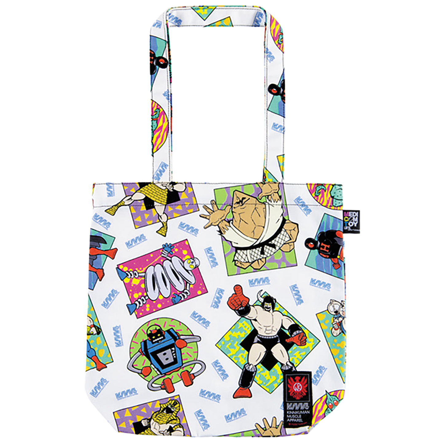 MLE KINNIKUMAN シリーズ KINNIKUMAN TOTE BAG WHITE/BLACK