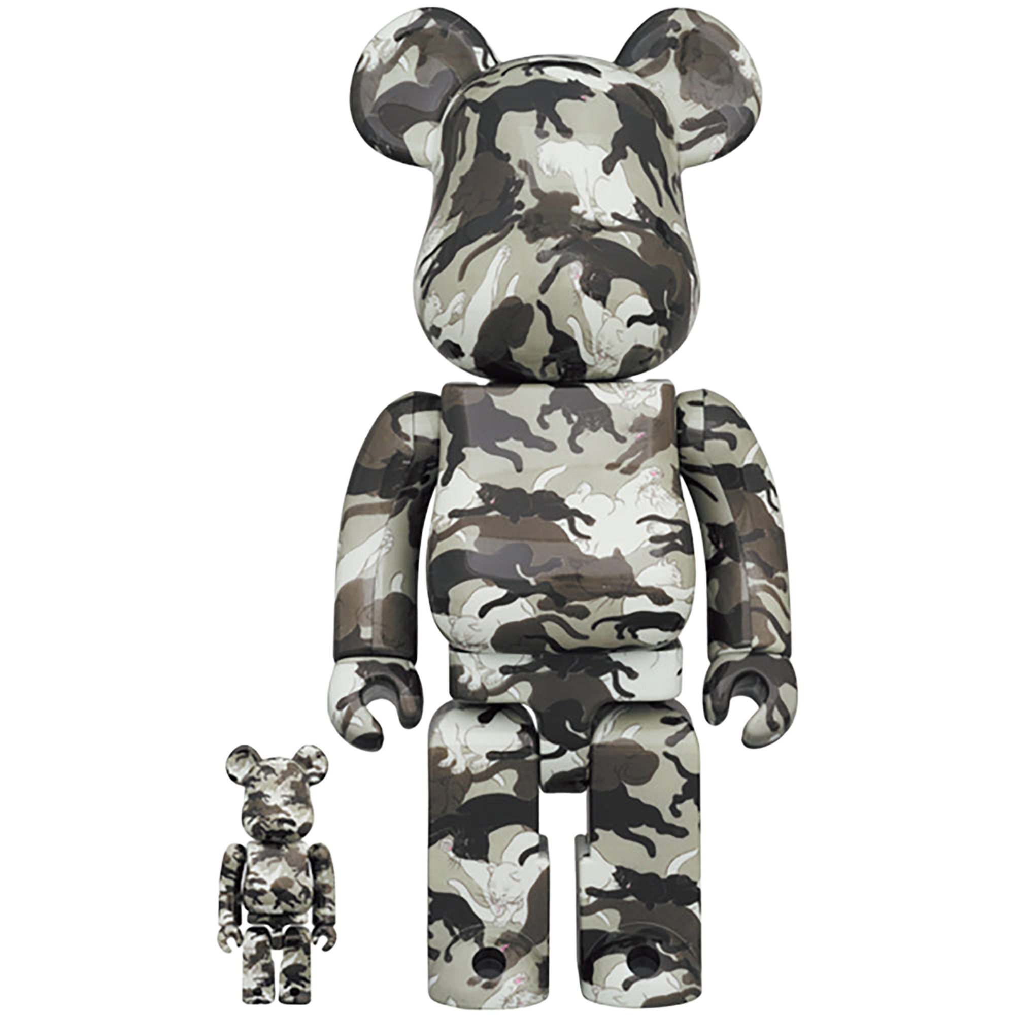 BE@RBRICK 石川真澄「猫しぐさ 名採模様」 100％ & 400％
