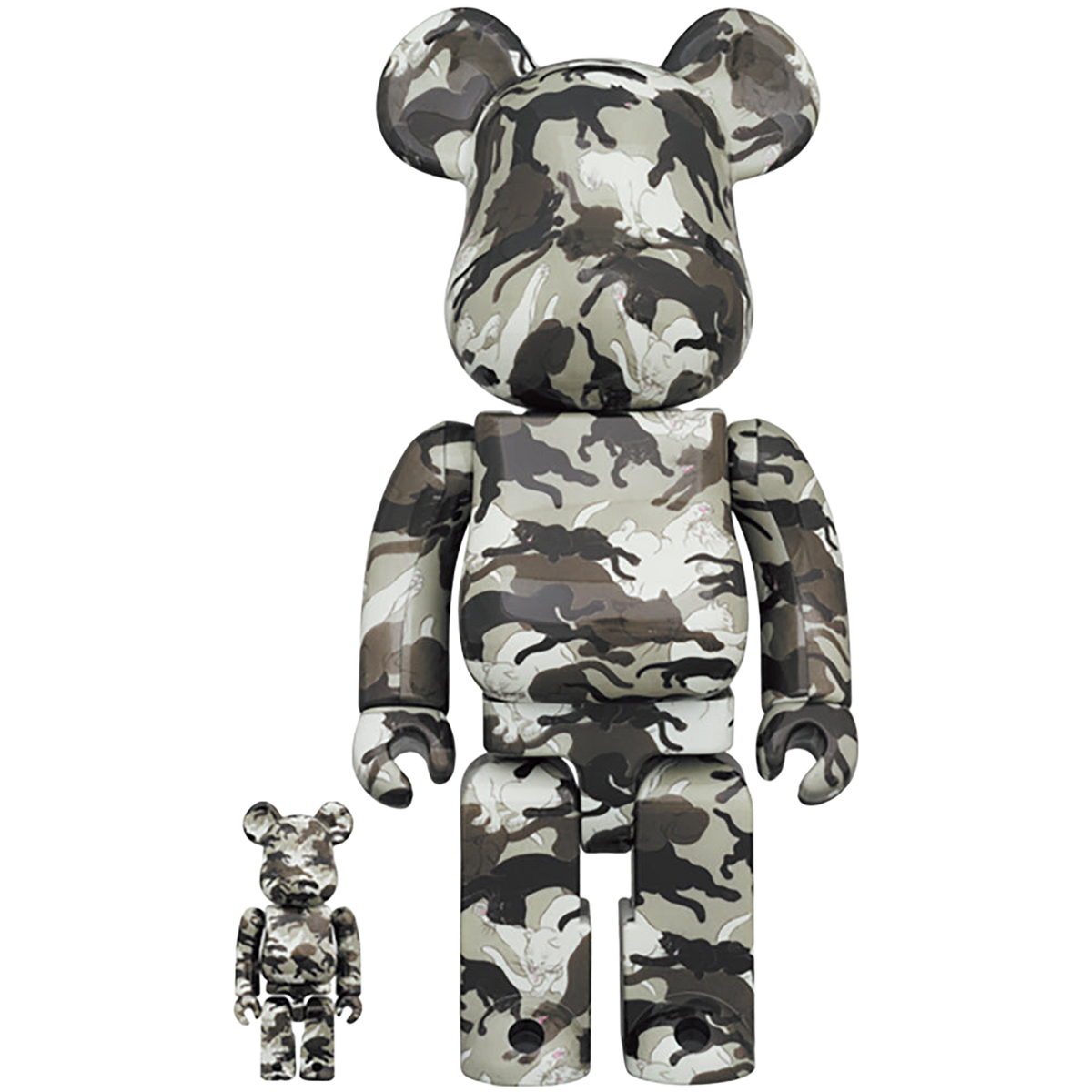 BE@RBRICK 石川真澄「猫しぐさ 名採模様」 100％ & 400％