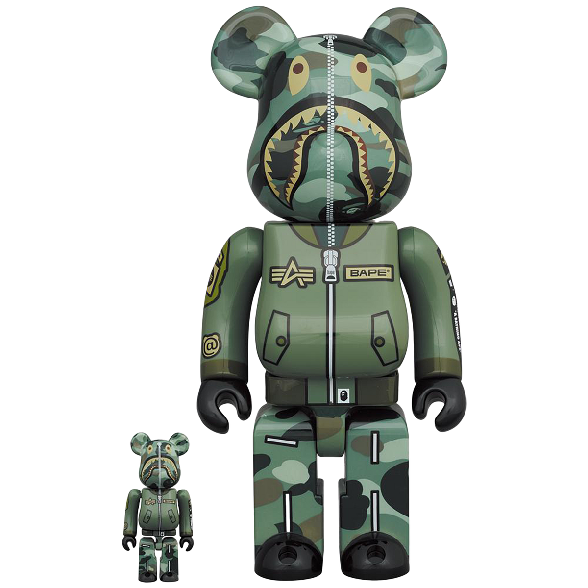 BE@RBRICK BAPE (R) × ALPHA 100％ & 400％