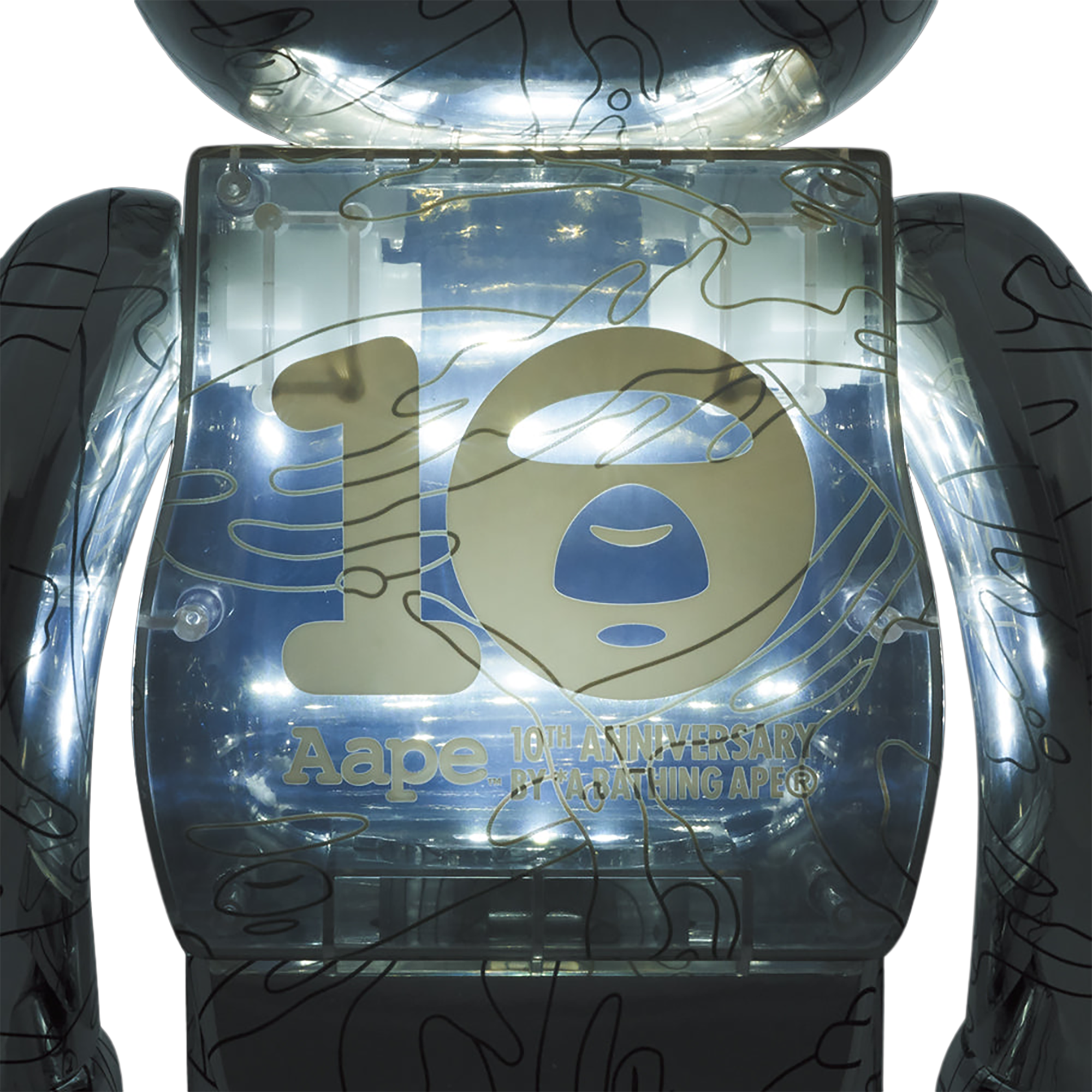 BE@RBRICK AAPE BY A BATHING APE(R) 十周年纪念 1000%