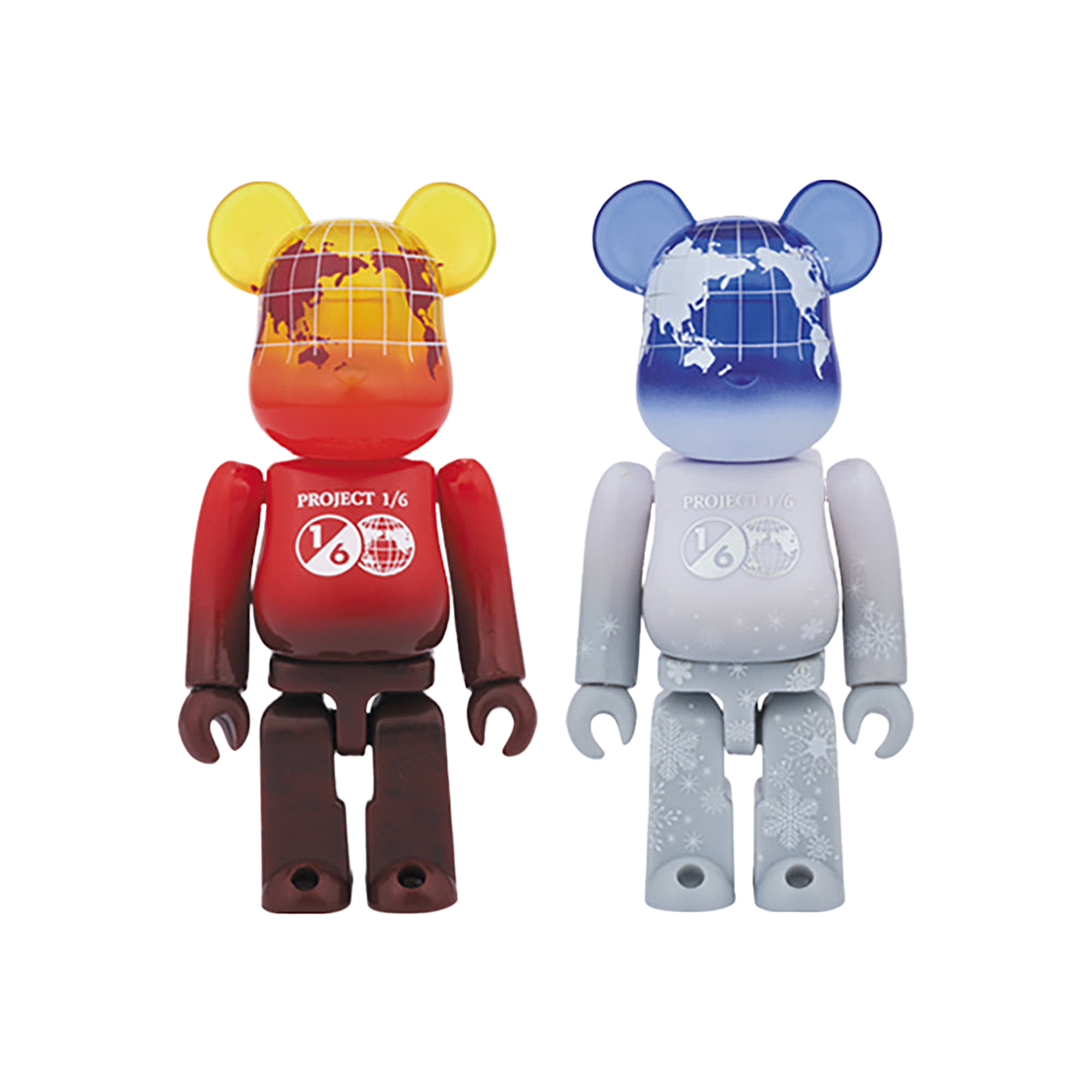 BE@RBRICK EARTH（VOLCANO RED / SNOW WHITE）100％