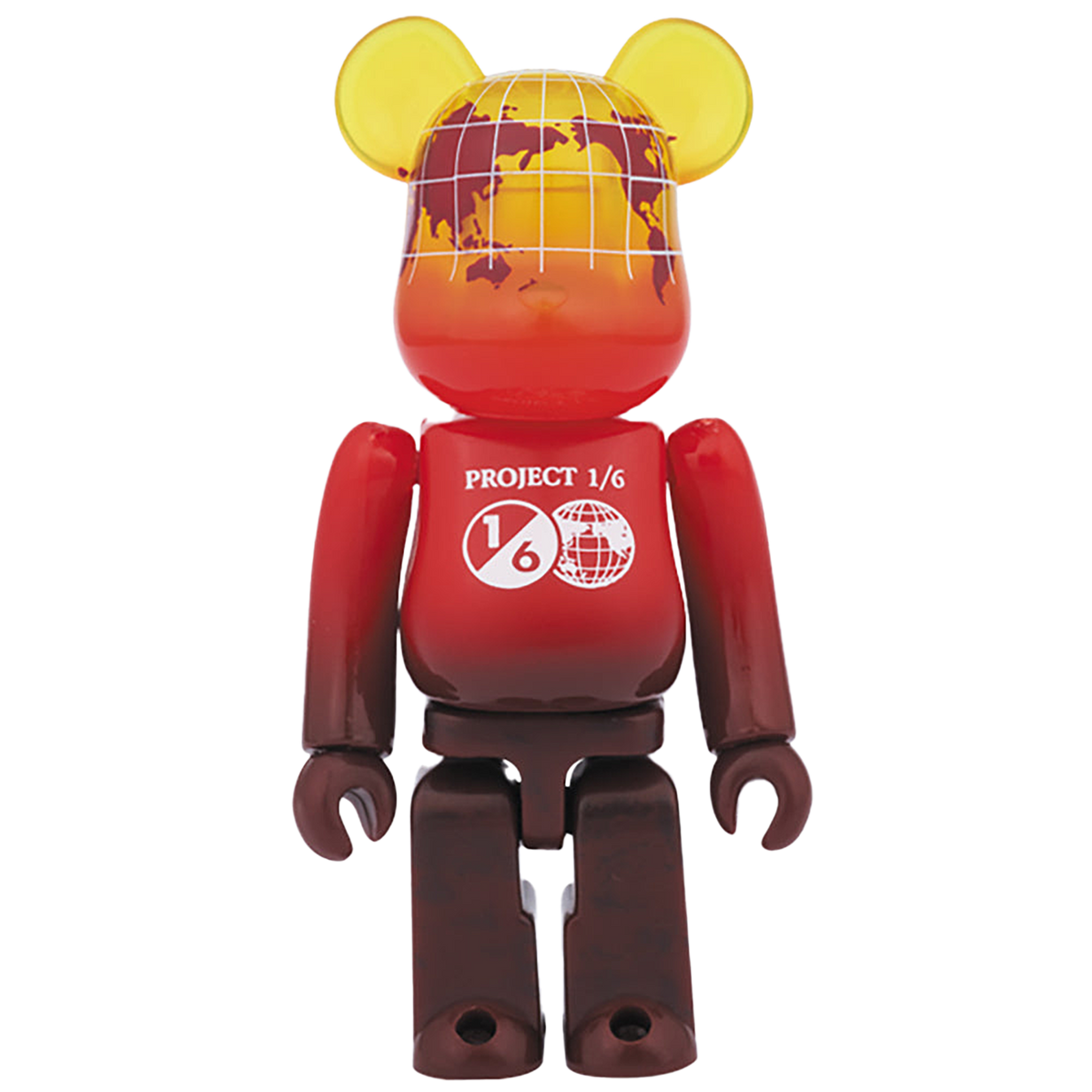 BE@RBRICK EARTH（VOLCANO RED / SNOW WHITE）100％