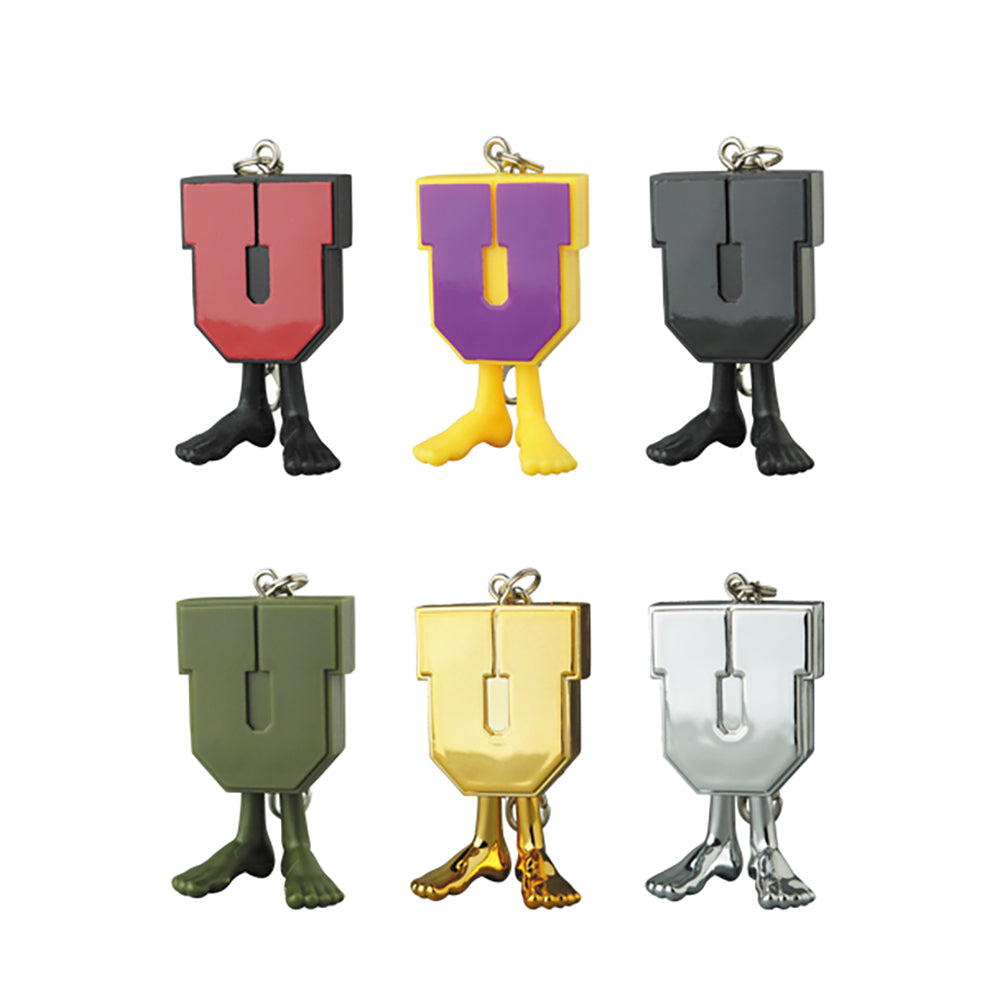 UNDEFEATED U-MAN KEYCHAIN BLACK×RED/PURPLE×YELLOW/BLACK/ OLIVE/GOLD CHROME/CHROME_0