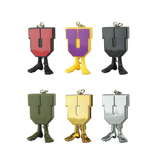 UNDEFEATED U-MAN KEYCHAIN BLACK×RED/PURPLE×YELLOW/BLACK/ OLIVE/GOLD CHROME/CHROME