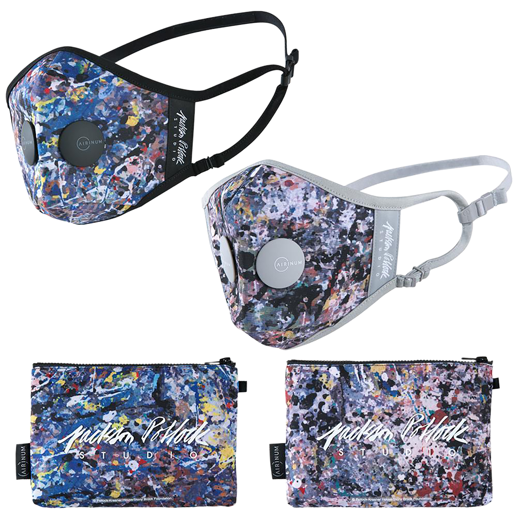 AIRINUM URBAN AIR MASK 2.0 Jackson Pollock BLACK/GRAY