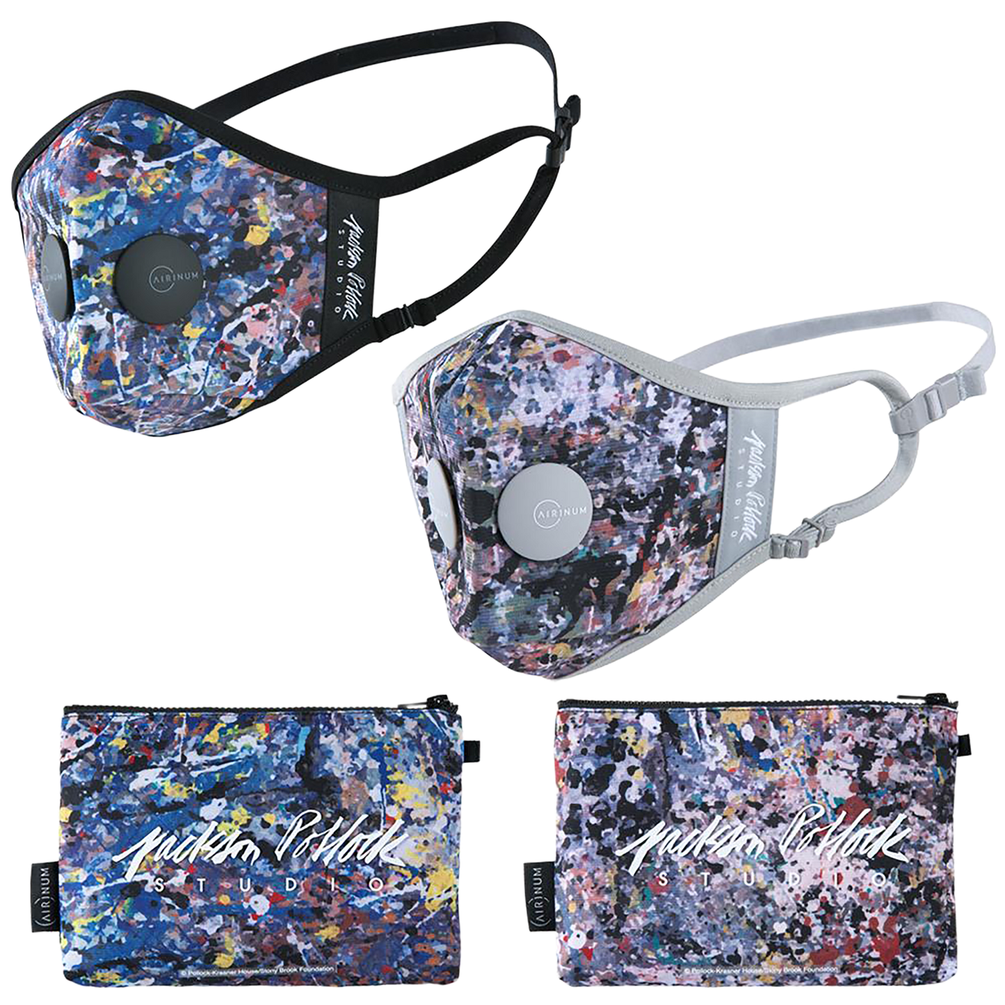 AIRINUM URBAN AIR MASK 2.0 Jackson Pollock BLACK/GRAY