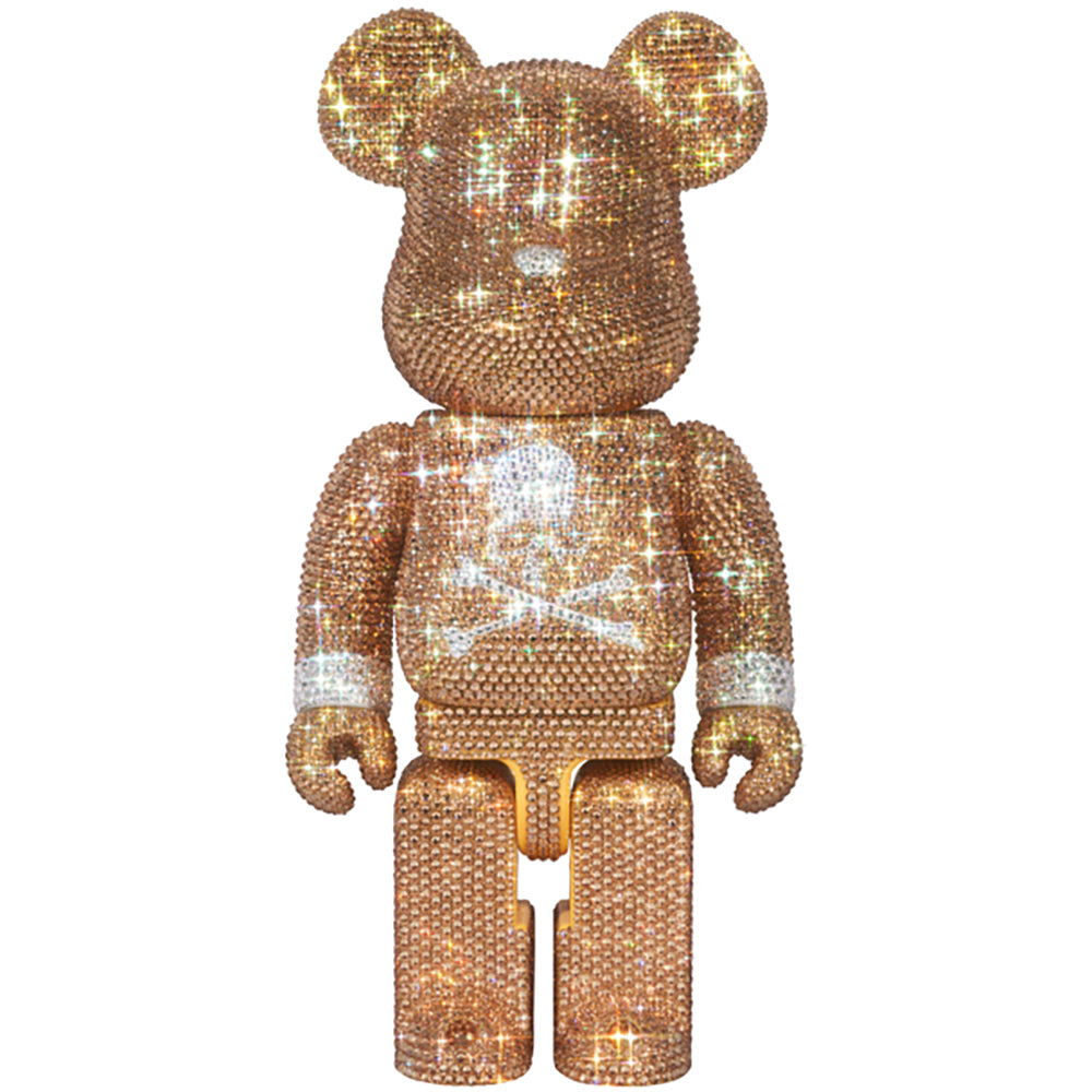 BE@RBRICK CRYSTAL DECORATE mastermind JAPAN GOLD & SILVER Ver. 400％_0