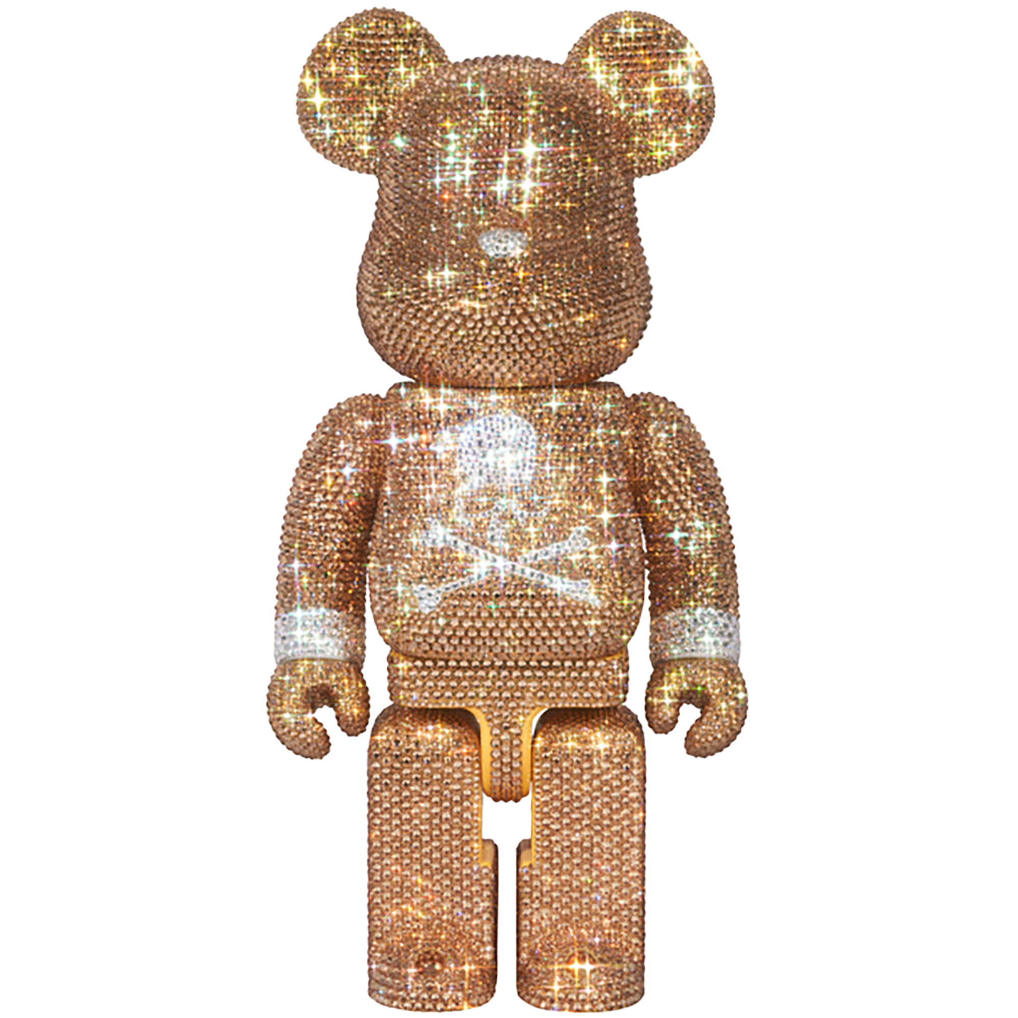 BE@RBRICK CRYSTAL DECORATE mastermind JAPAN GOLD & SILVER Ver. 400％