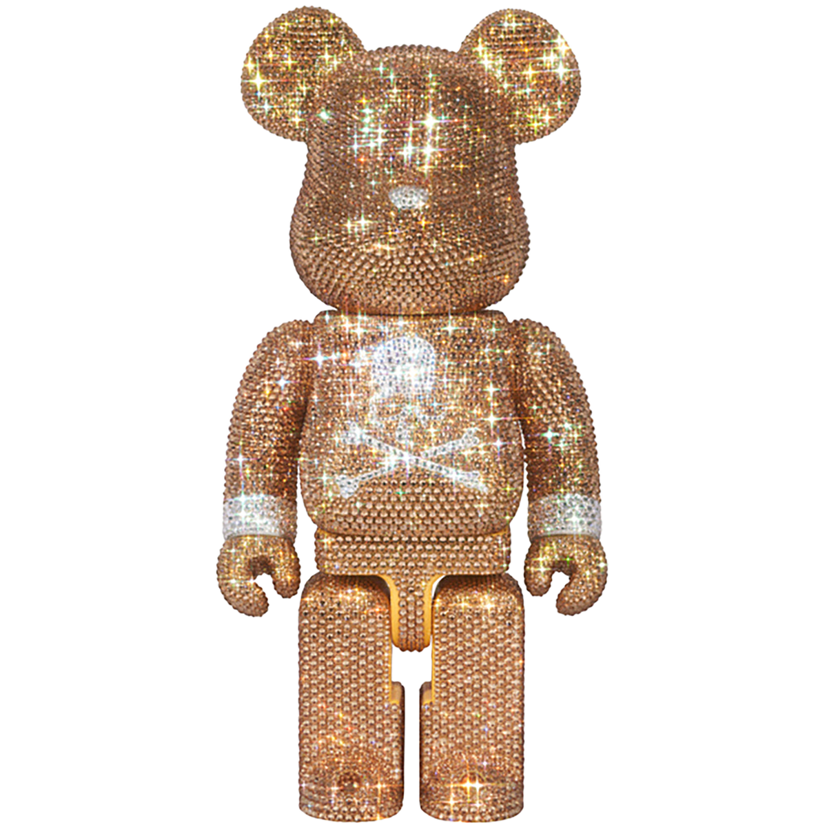 BE@RBRICK CRYSTAL DECORATE mastermind JAPAN GOLD & SILVER Ver. 400％