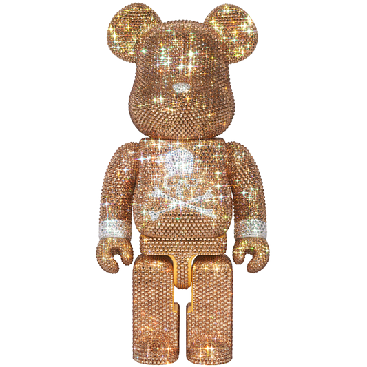 BE@RBRICK CRYSTAL DECORATE mastermind JAPAN GOLD & SILVER Ver. 400％