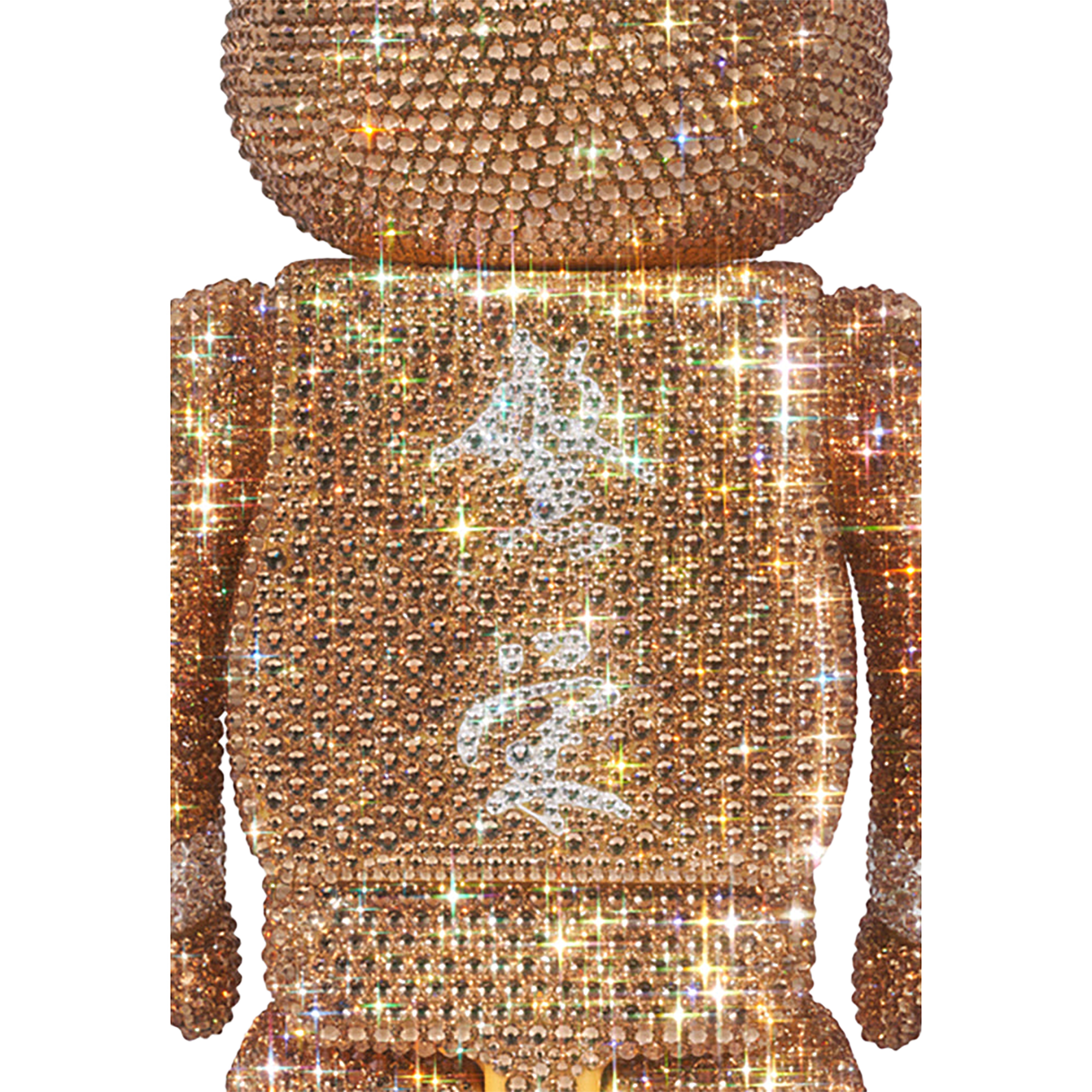 BE@RBRICK CRYSTAL DECORATE mastermind JAPAN GOLD & SILVER Ver. 400％