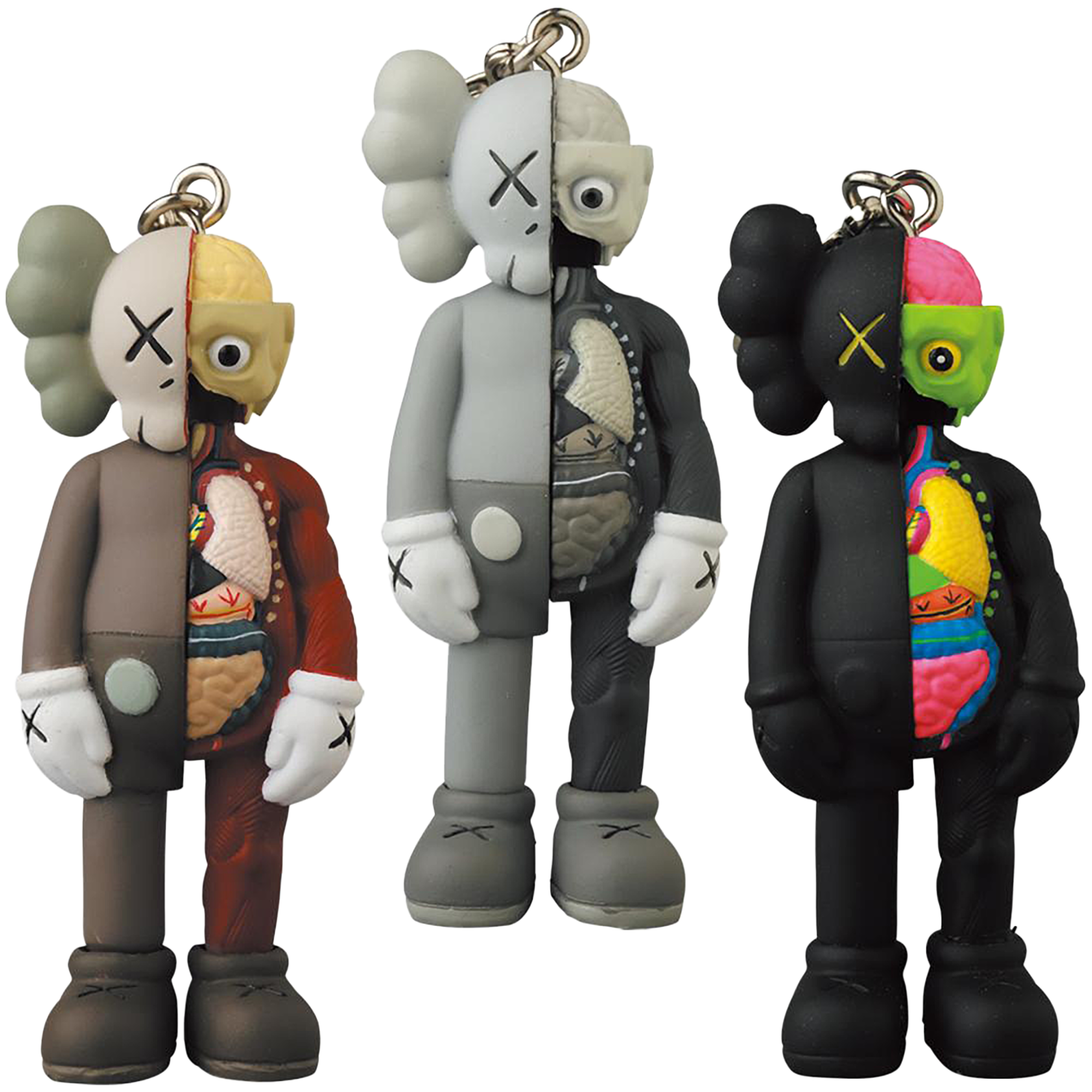 KAWS COMPANION (FLAYED) KEYHOLDER BROWN/GREY/BLACK