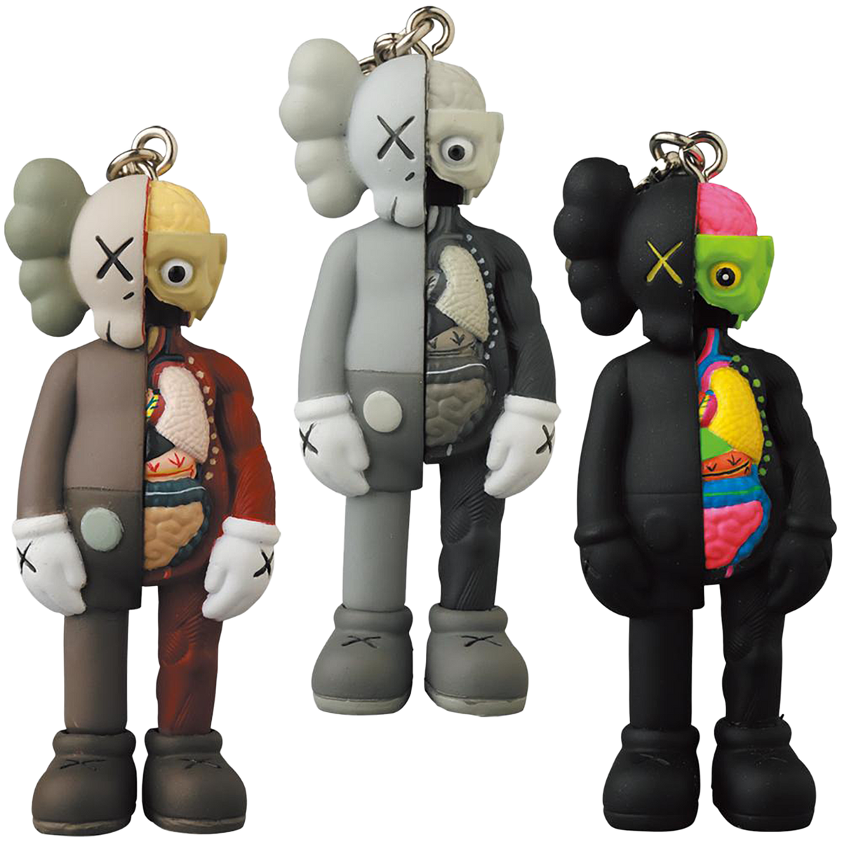 KAWS COMPANION (FLAYED) KEYHOLDER BROWN/GREY/BLACK