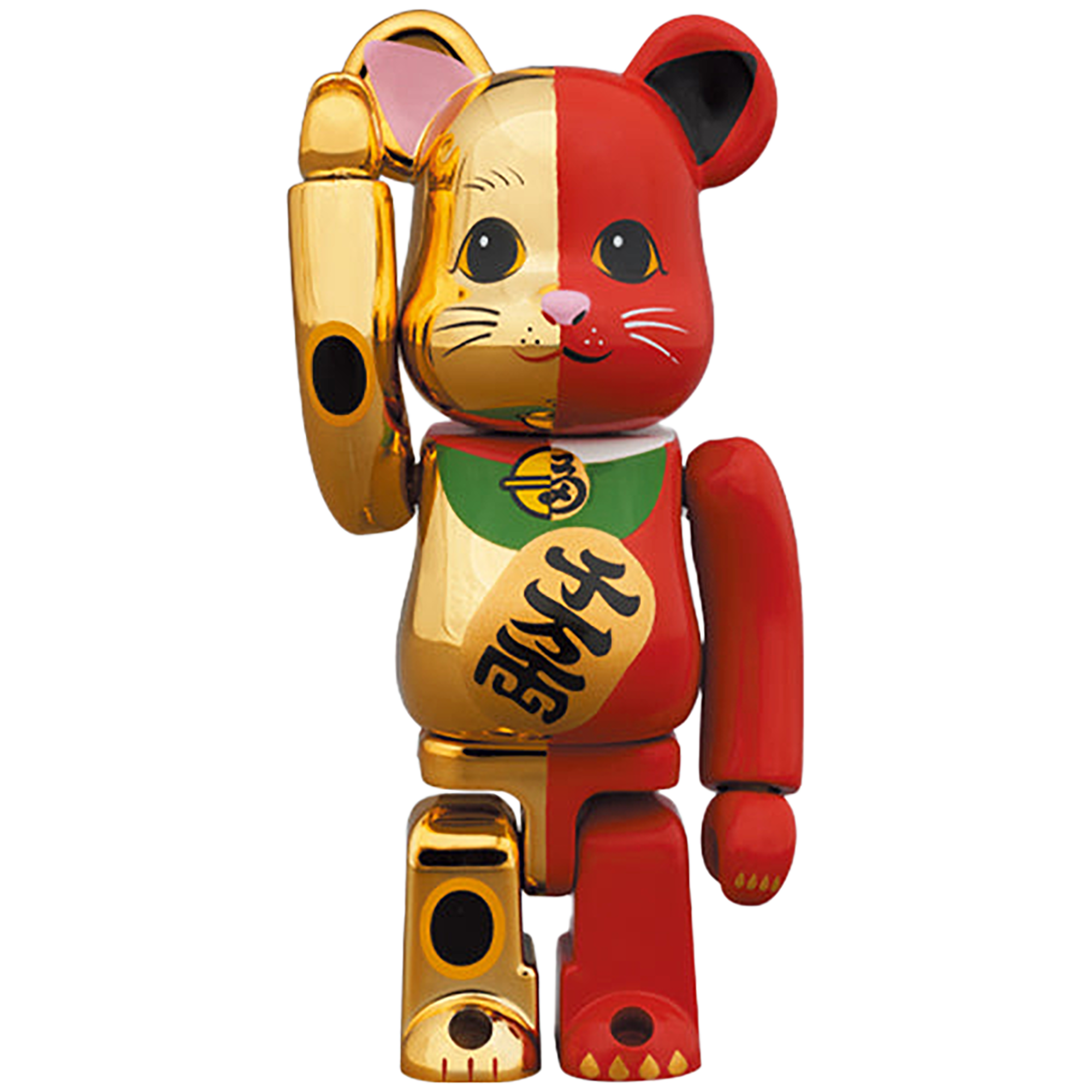 BE@RBRICK Manekineko Gold×Red 100％ & 400％
