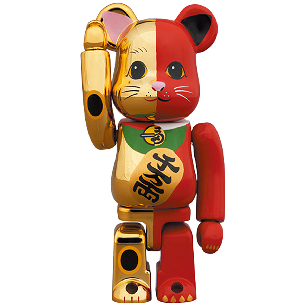BE@RBRICK Manekineko Gold×Red 100％ & 400％