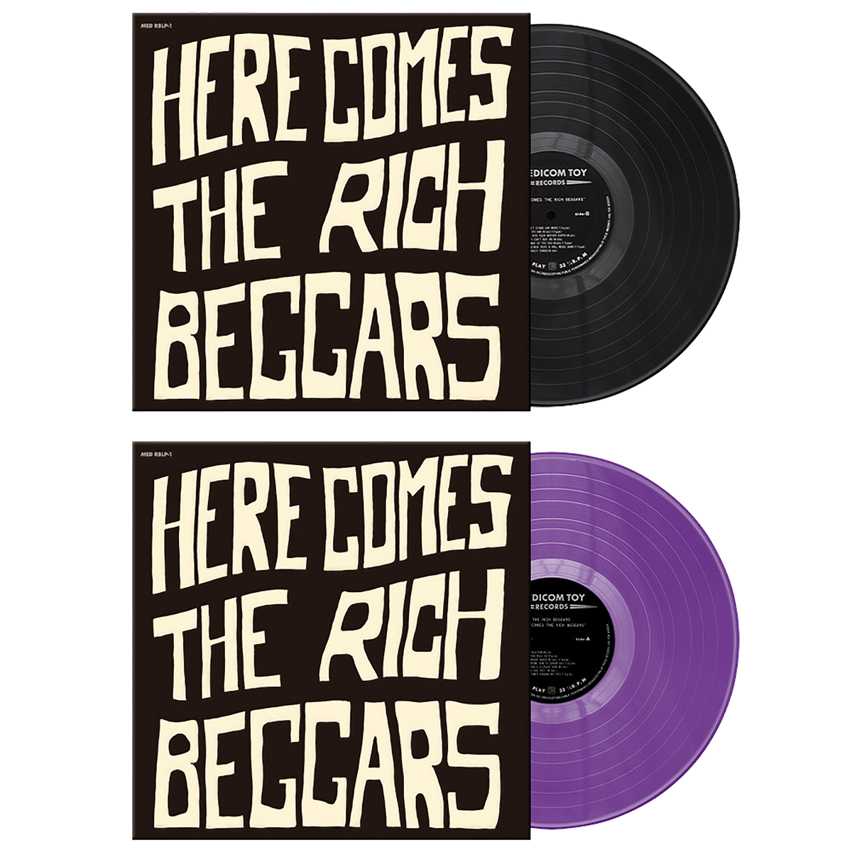 THE RICH BEGGARS “HERE COMES THE RICH BEGGARS” LP black edition/purple edition (purchase bonus postcard set of 3)