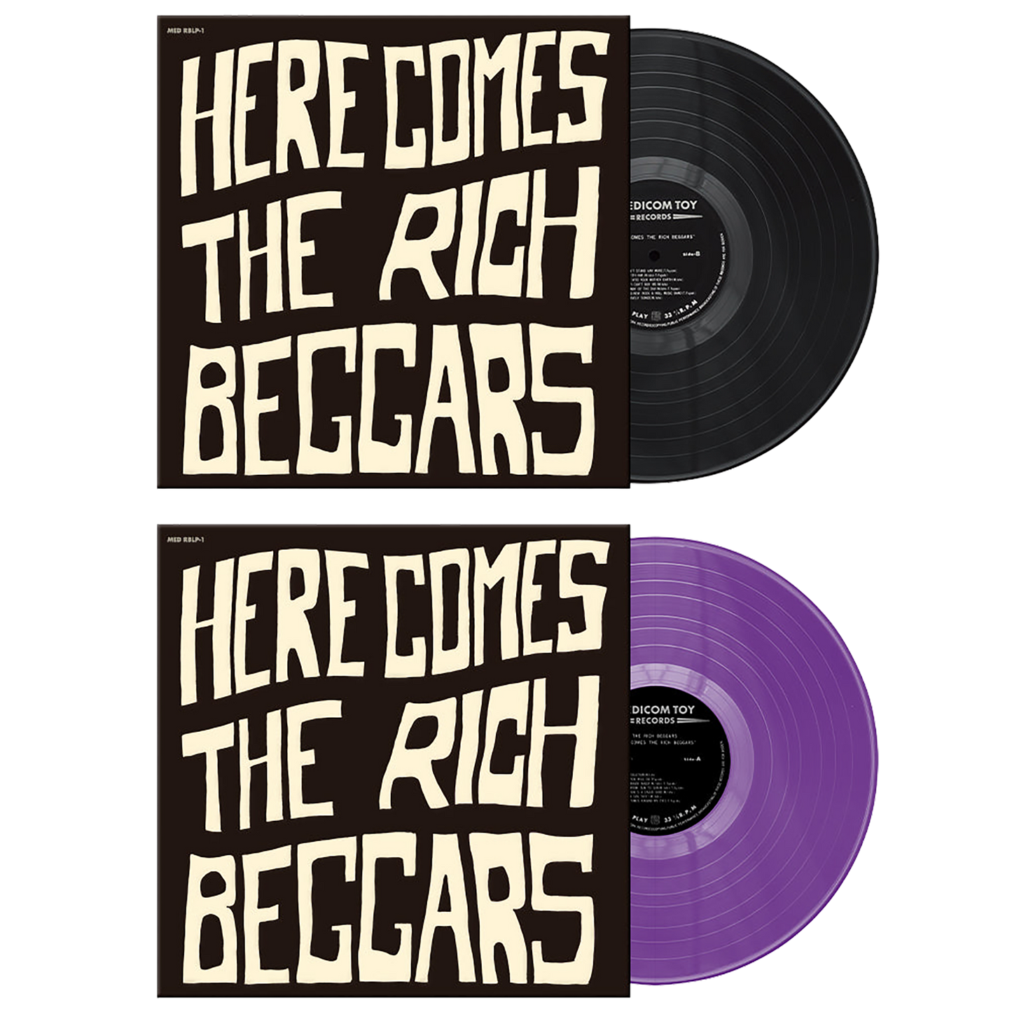 THE RICH BEGGARS “HERE COMES THE RICH BEGGARS” LP black edition/purple edition (purchase bonus postcard set of 3)