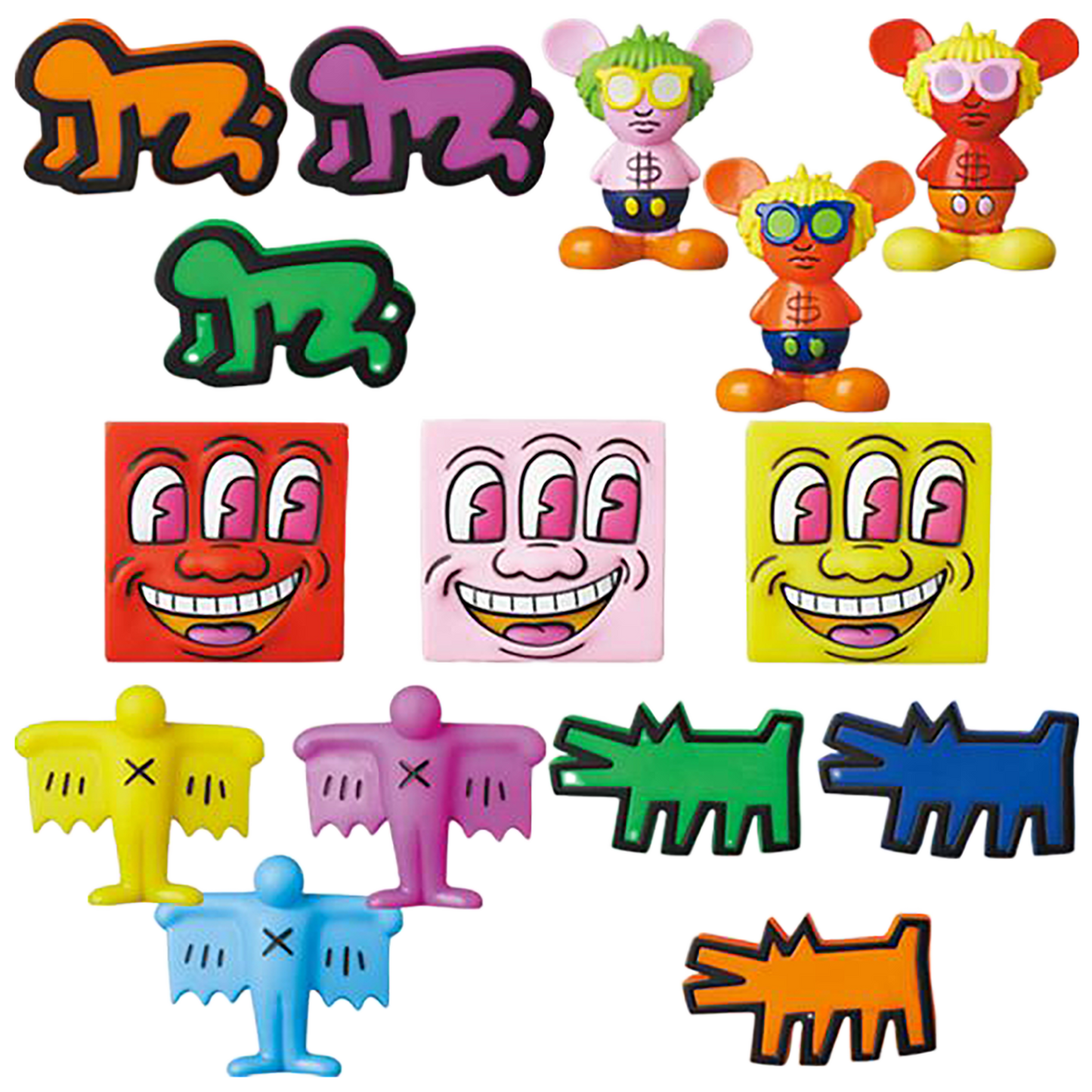 MINI VCD KEITH HARING #2 Barking Dog/Flying Devil/Radiant Baby/ Andy Mouse/Three Eyed Smiling Face《Planned to be shipped in late December 2020》