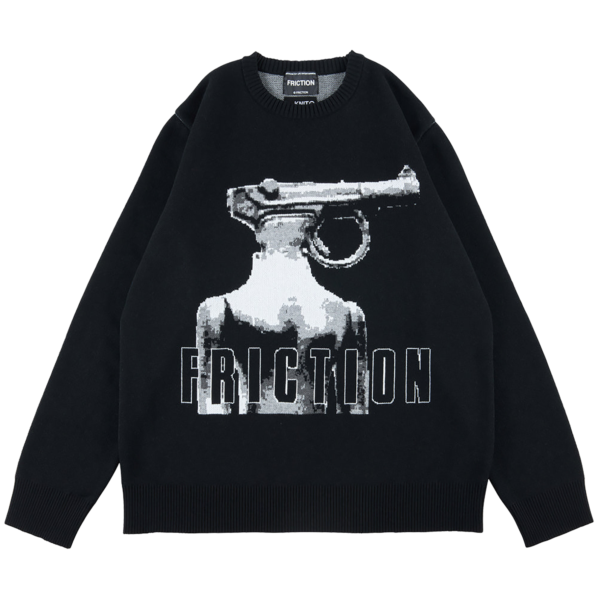 KNIT GANG COUNCIL "FRICTION" CREW NECK SWEATER"PISTOL"《Planned to be shipped in late December 2024 / Order period is until December 10》
