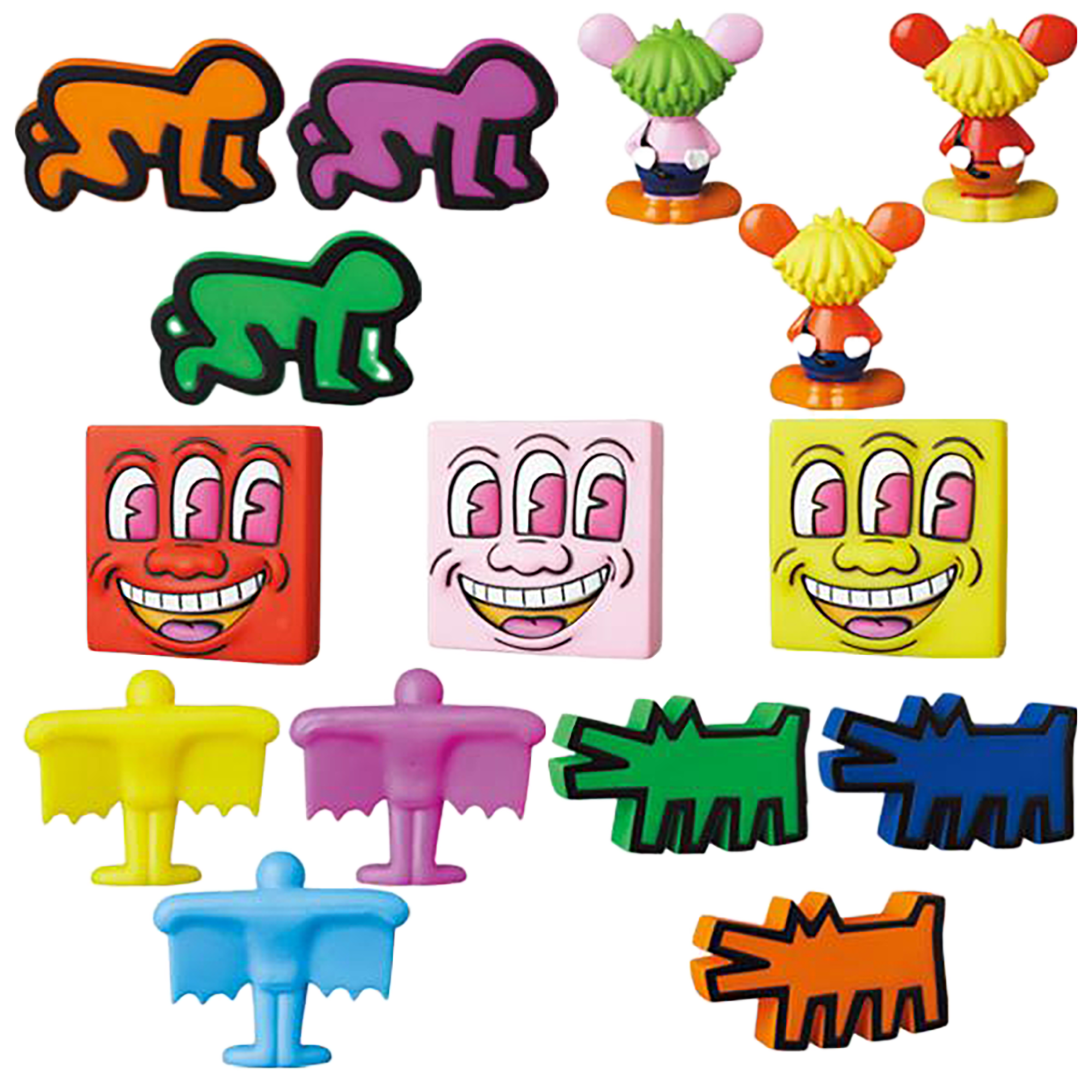 MINI VCD KEITH HARING #2 Barking Dog/Flying Devil/Radiant Baby/ Andy Mouse/Three Eyed Smiling Face《Planned to be shipped in late December 2020》