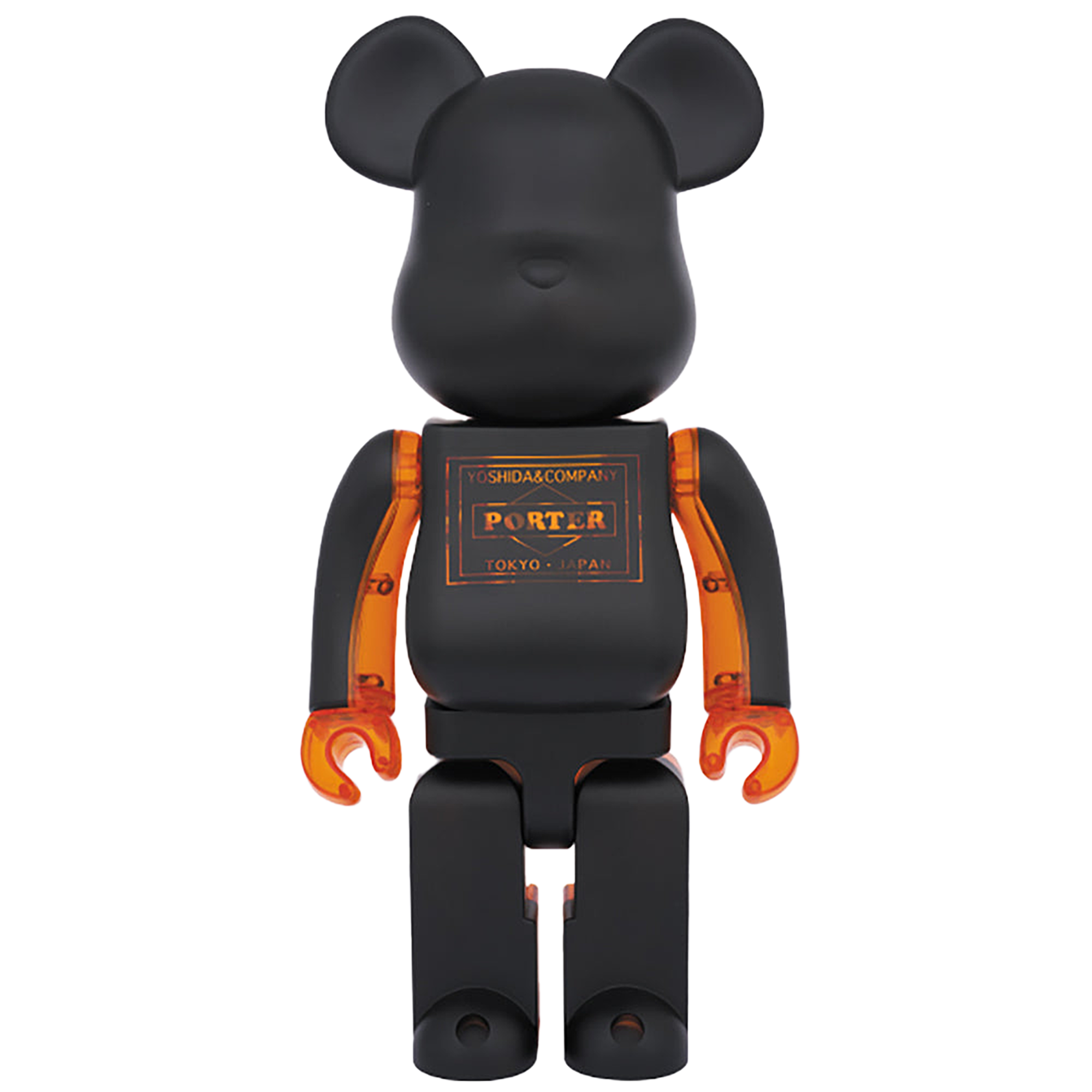 BE@RBRICK PORTER ブラック × スケルトンオレンジ 400％