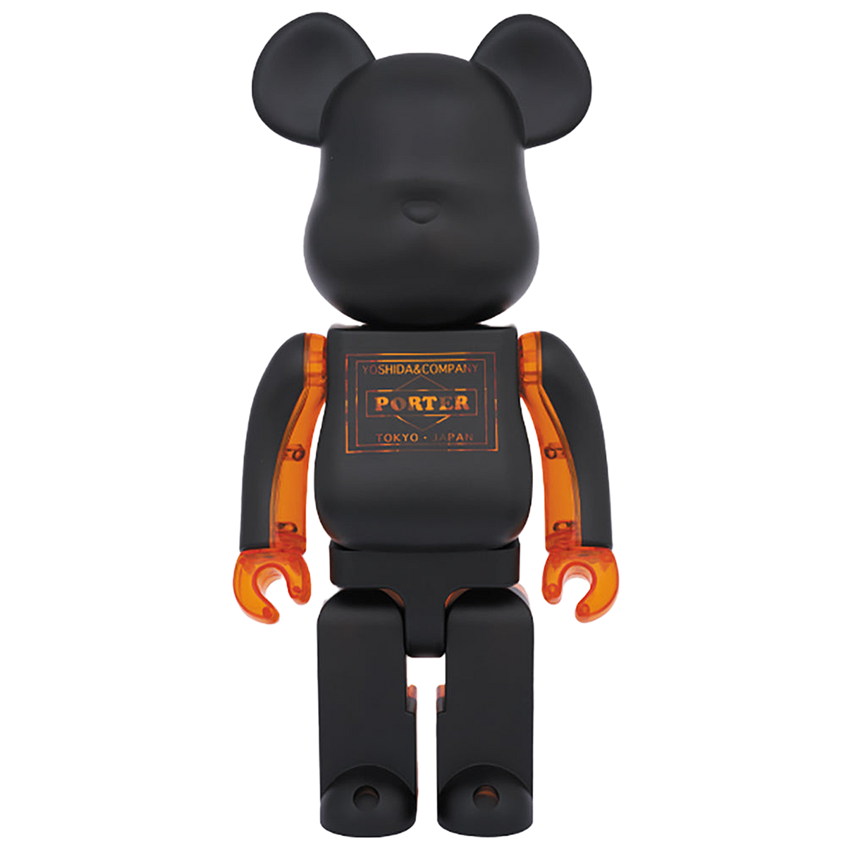 BE@RBRICK PORTER ブラック × スケルトンオレンジ 400％