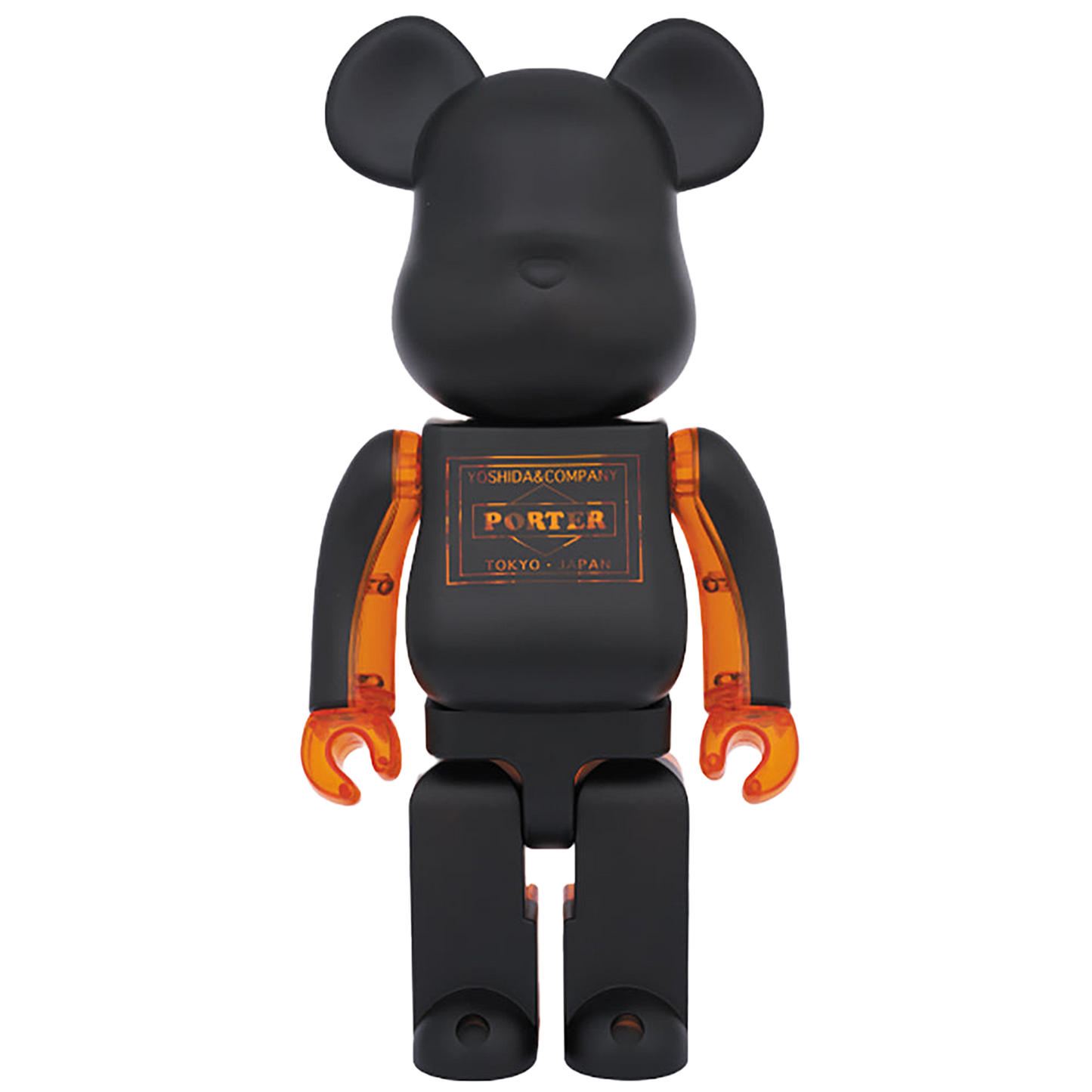 BE@RBRICK PORTER ブラック × スケルトンオレンジ 400％