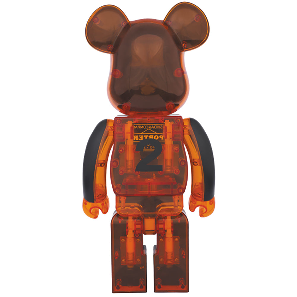 BE@RBRICK PORTER ブラック × スケルトンオレンジ 400％_1