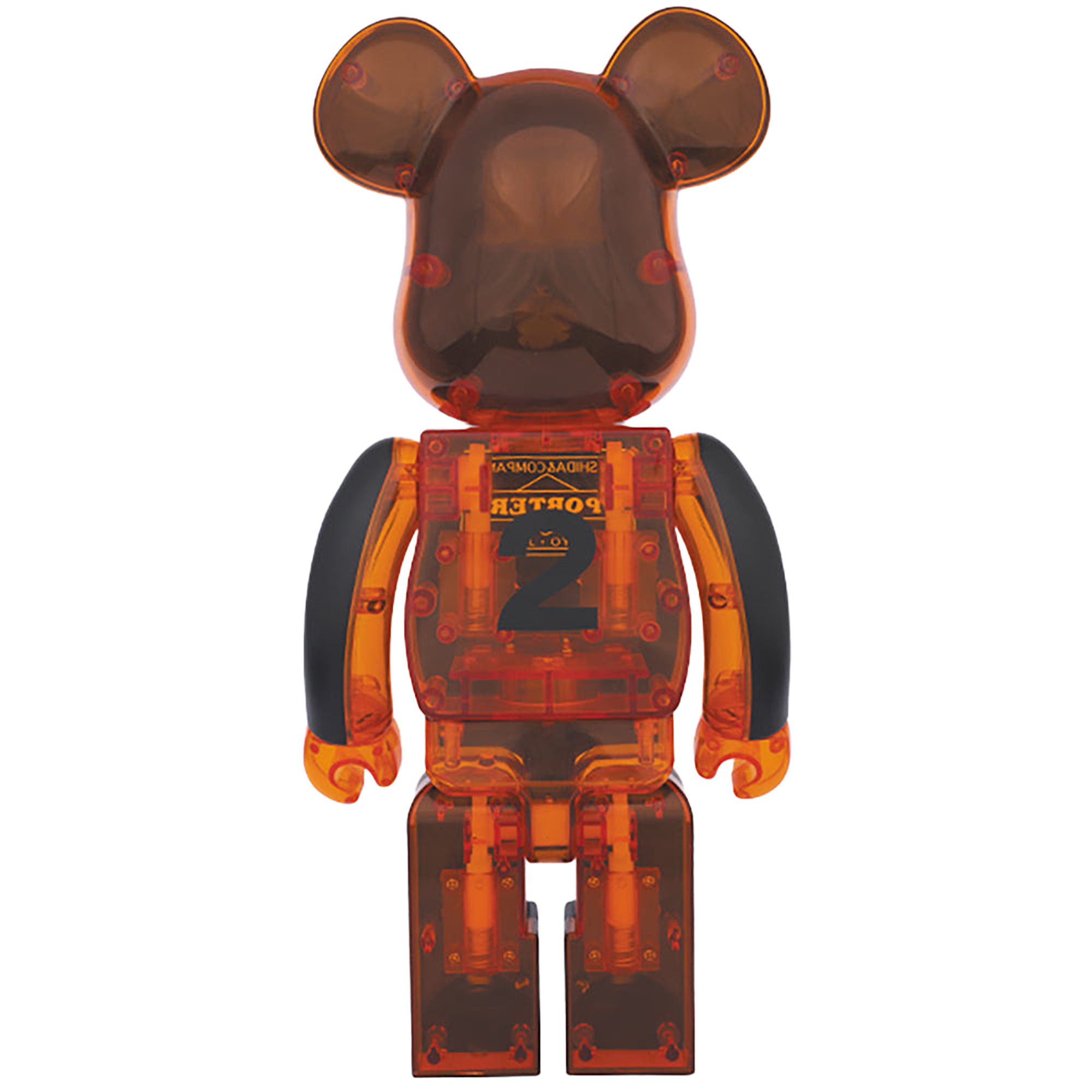 BE@RBRICK PORTER ブラック × スケルトンオレンジ 400％